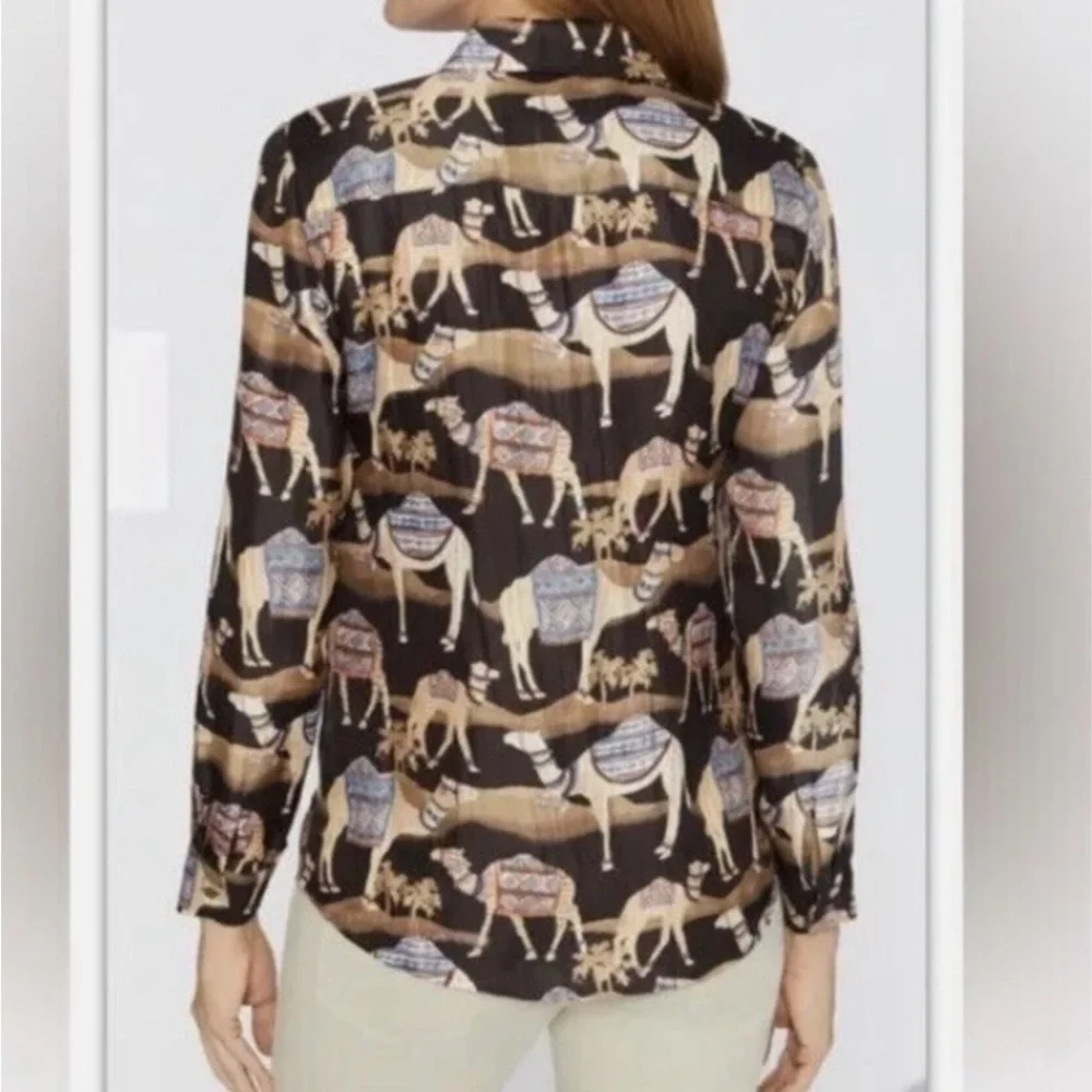 Neo Bakara Camel Print Top - Picture 3 of 7